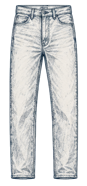 Tapered Yoshi tapered-fit jeans silhouette